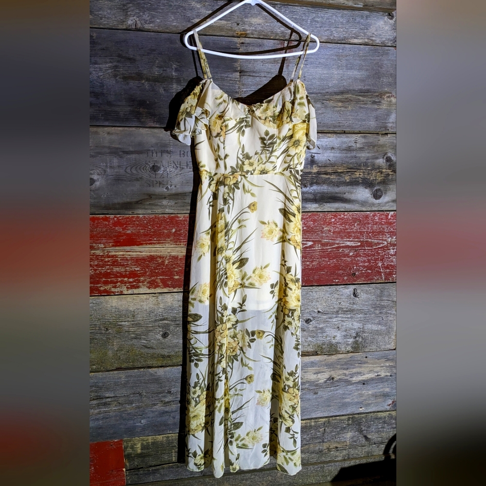 Shein White floral dress